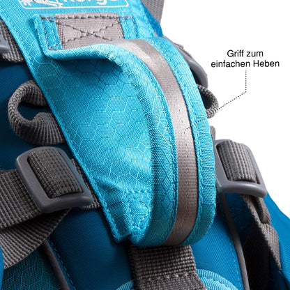 Kurgo Baxter Dog Backpack, Hiking Pack for Dogs, Lightweight, Reflective, Black/Orange