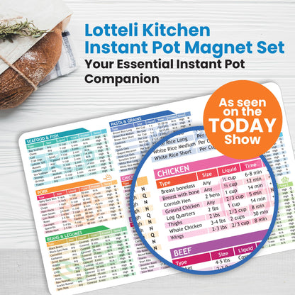Air Fryer Magnetic Cheat Sheet Set - Air Fryer Accessories Cookbook - As Seen on the Today Show an Easy to Use AirFryer Time Chart Set - Strong Magnet Quick Reference Cooking Guide for Frying (Black)
