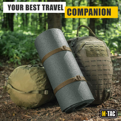 M-Tac Pack of 2X Utility Strap for Backpack Tactical Lashing for MOLLE Gear Plastic Buckle (Coyote, 40 inches)