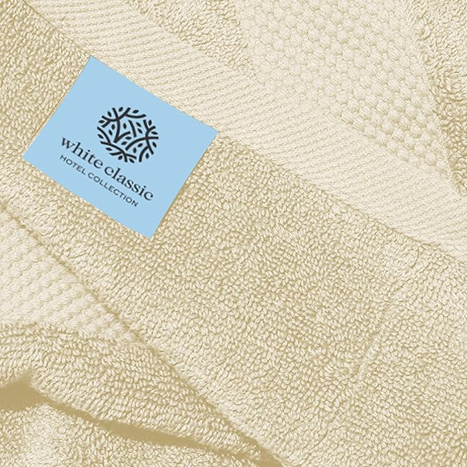 White Classic Luxury Beige Hand Towels