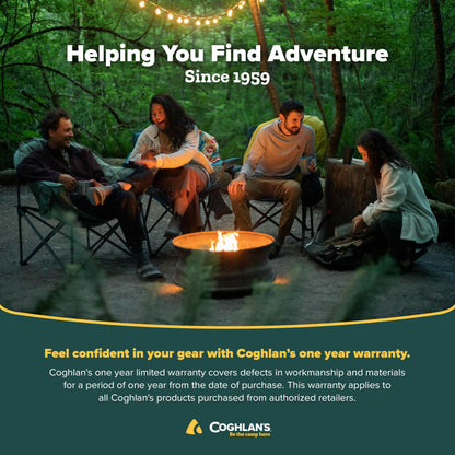 Coghlan's Portable Folding Camp Stove – Compact, Lightweight Steel Cooking Stove for Camping, Backpacking, Hiking, or Emergency Use – Uses Canned Heat or Fuel Tablets, Black