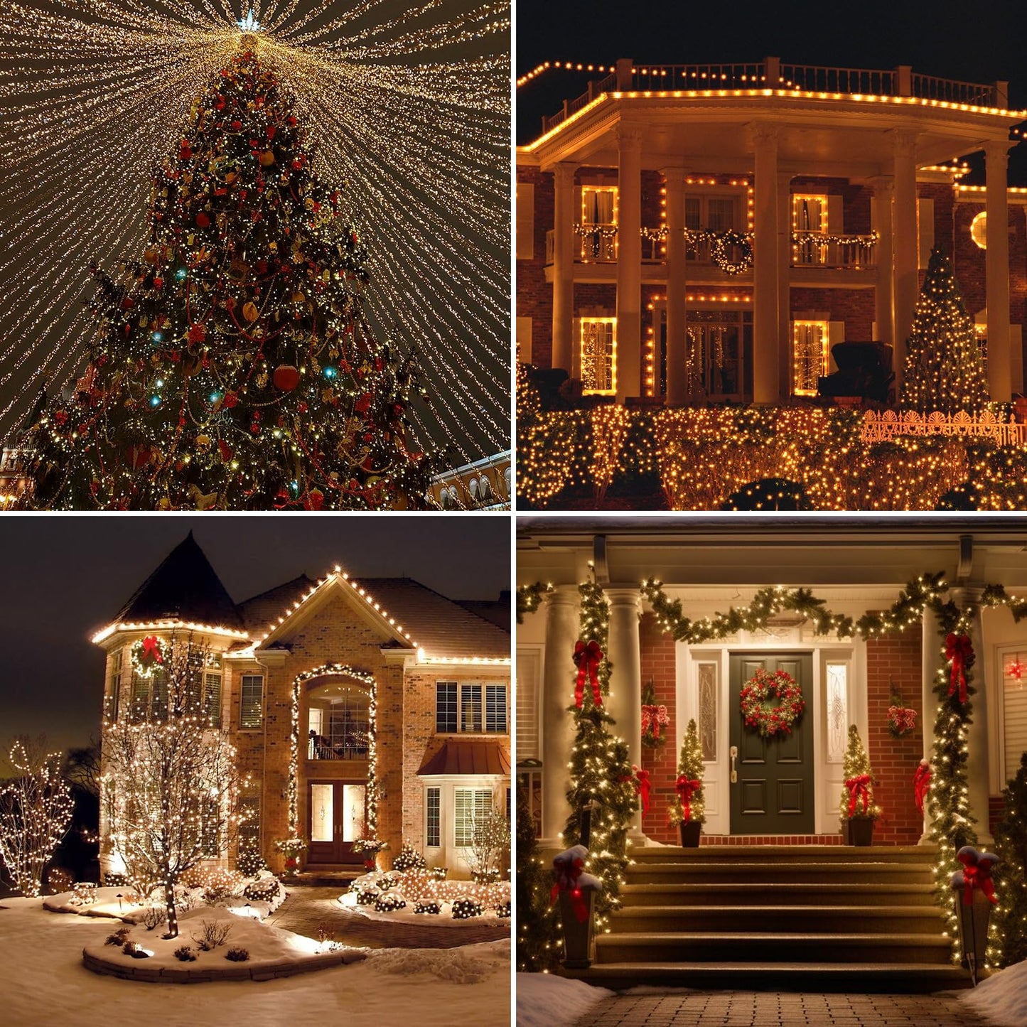 Solar String Lights for Outside, 2 Pack 200 Led Solar Christmas Lights Outdoor Waterproof 82ft Solar Fairy Lights 8 Lighting Mode Solar String Lights Idea for Garden,Courtyards,Trees(Warm White)