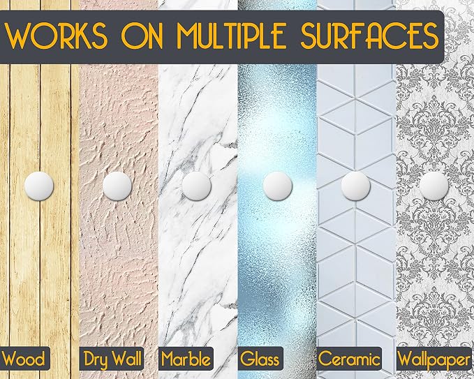 Door Stoppers - 1.57" (12 Pack) - Door Stoppers for Wall with Strong Back Adhesive - Quiet and Shock Absorbent Silicone Wall Protectors from Door Knobs - Protects Every Surface - White