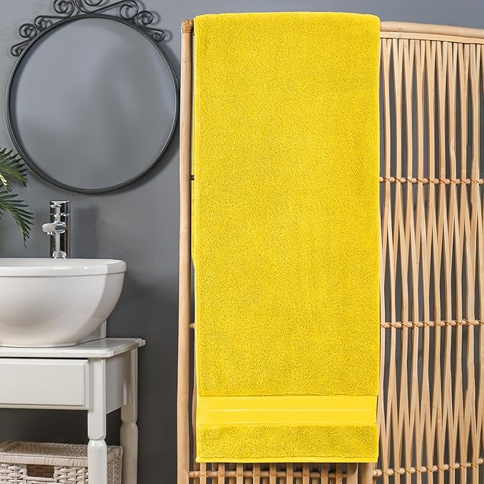 Elegant Comfort Three Line Popcorn Extra Large Luxury Bath Towel