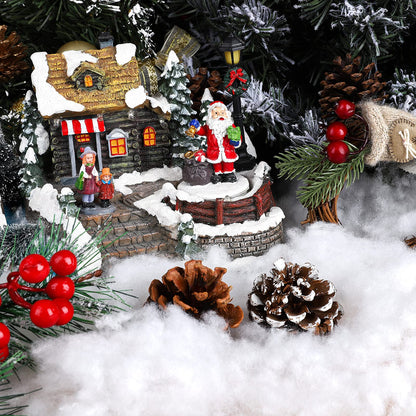 Ruisita 4 Bags Christmas Fake Snow Artificial Snow 35.3 Ounces Fluffy Snow Fiber for Snow Blanket, Christmas Tree Decoration, Holiday and Winter Displays