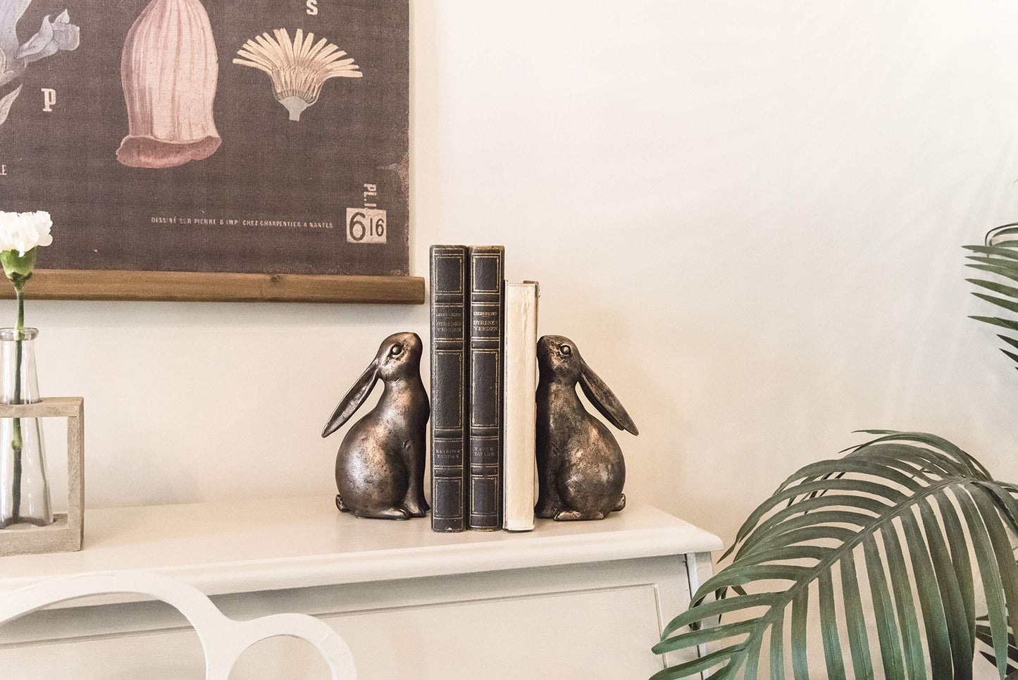 Creative Co-Op Decorative Resin Rabbit Bookends, Bronze