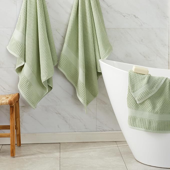 NY Loft 100% Cotton Towel Set 6 Piece Towel Set | Super Soft & Absorbent
