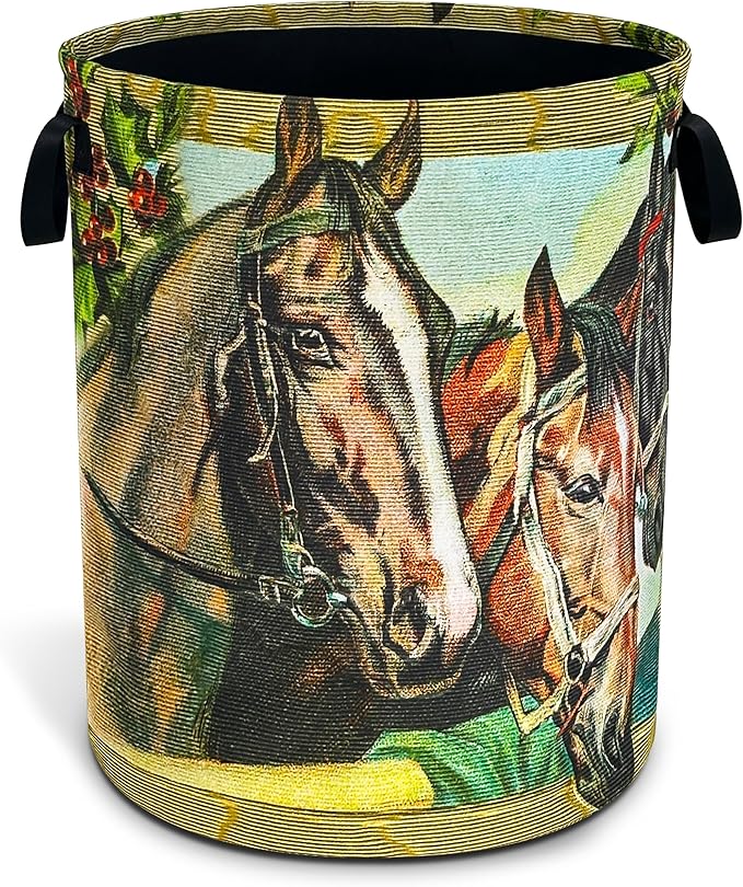 Horse Laundry Basket Riding Animal Oxford Cloth Laundry Hamper Funny