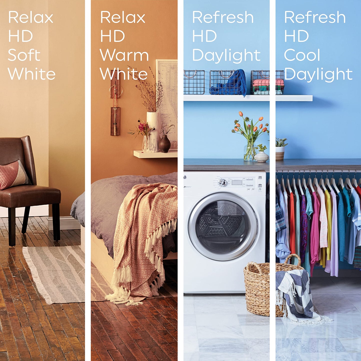 GE Relax 8-Pack A19 60 Watt Equivalent Crystal Clear Soft White Dimmable LED Light Bulbs