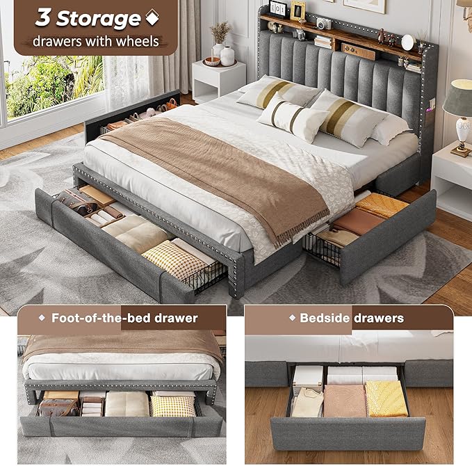 EnHomee Queen Size Bed Frame
