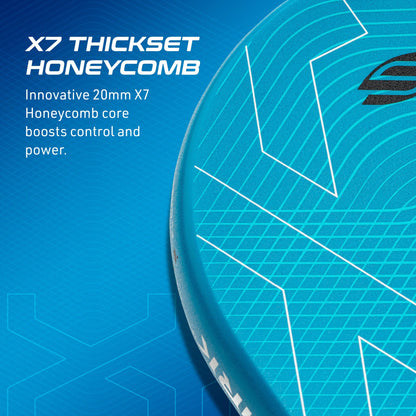 Selkirk Sport LUXX Control Pickleball Paddle | Florek Carbon Fiber Pickleball Paddles with a Polypropylene X7 Core | The Pickle Ball Racket Designed for Ultimate Power & Control | Invikta Blue