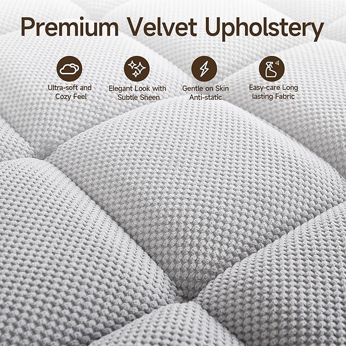 Oversized Recliner Chair with Swivel Tray Table, Modern Tufted Linen Fabric