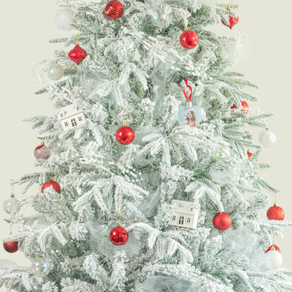 KI Store 8pcs White Weeping Glitter Berry Christmas Tree Picks Spray for Christmas Tree Decor Floral Displays