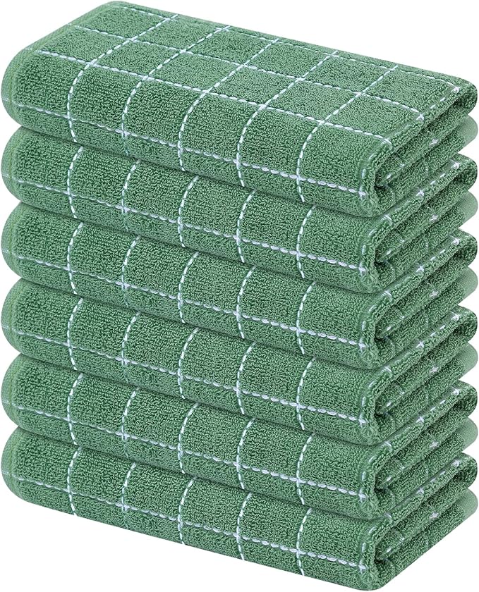 Mordimy 100% Cotton Terry Cloth Kitchen Towels, Super Soft and Absorbent Dish