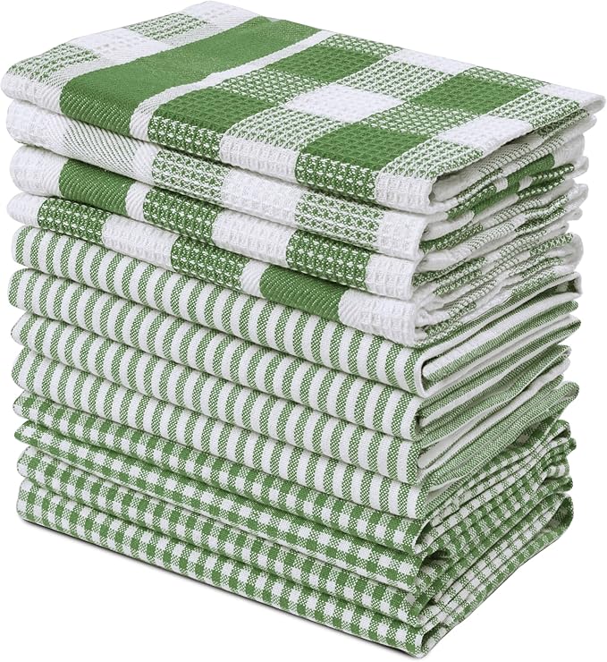 LANE LINEN 100% Cotton Kitchen Dish Cloths, Ultra Soft Absorbent Quick Drying