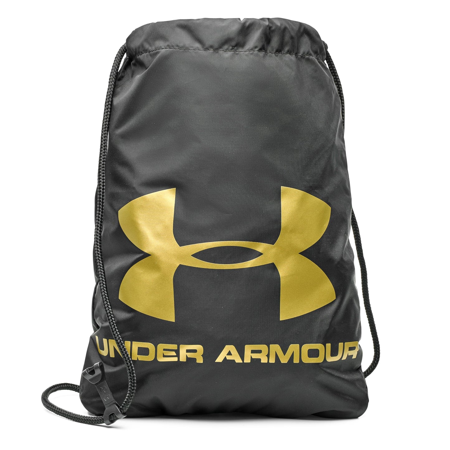 Under Armour Unisex-Adult Ozsee Sackpack , Black (010)/Metallic Gold , One Size Fits All