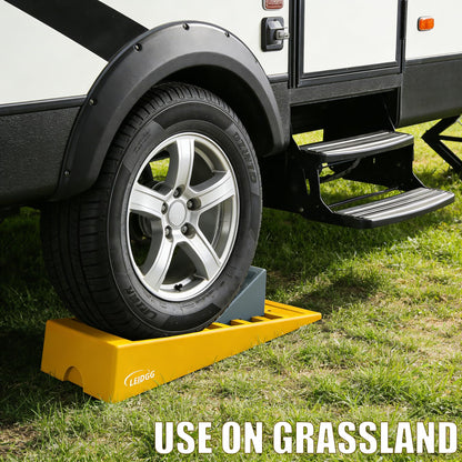 LEIDGG RV Leveling Blocks 2 Pack Heavy Duty Camper Leveler with Storage BagSupports Up to 10000 LBS Adjustable Up to 3IN Ideal for Travel Trailers, Campers, RVs, Motorhomes