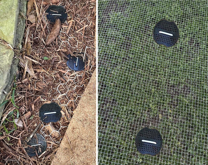 10 Inch 100 PCS Galvanized Landscape Staples with 100 PCS Gasket, Landscape Fabric Pins Stakes Lawn Ground Cover Graden Staples Spikes Weed Barrier Stakes