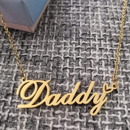A168A Madelyn Custom Name Necklace Customized Personalized Plated Name Necklace for Mother Daughter Christmas New Year Gold