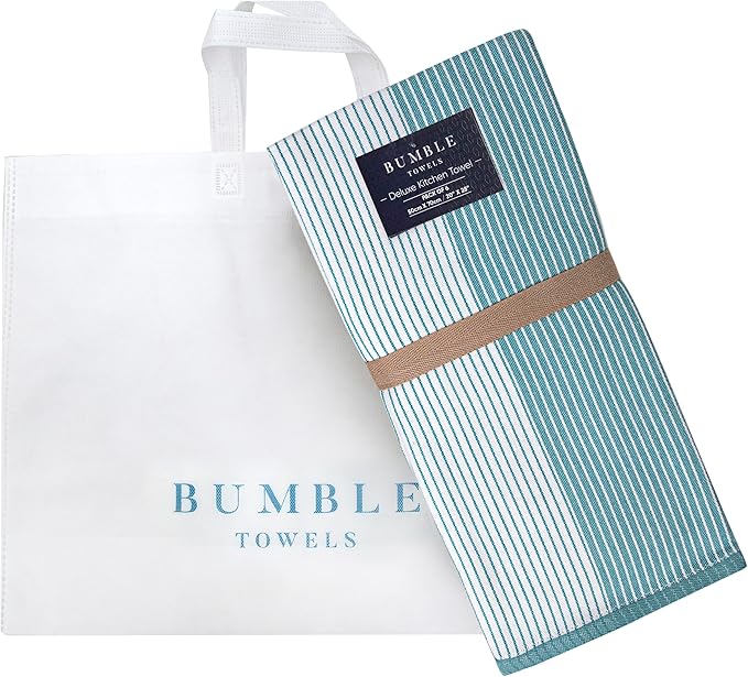Premium Kitchen Towels | Large Cotton Dish Towels | Flat & Terry Highly