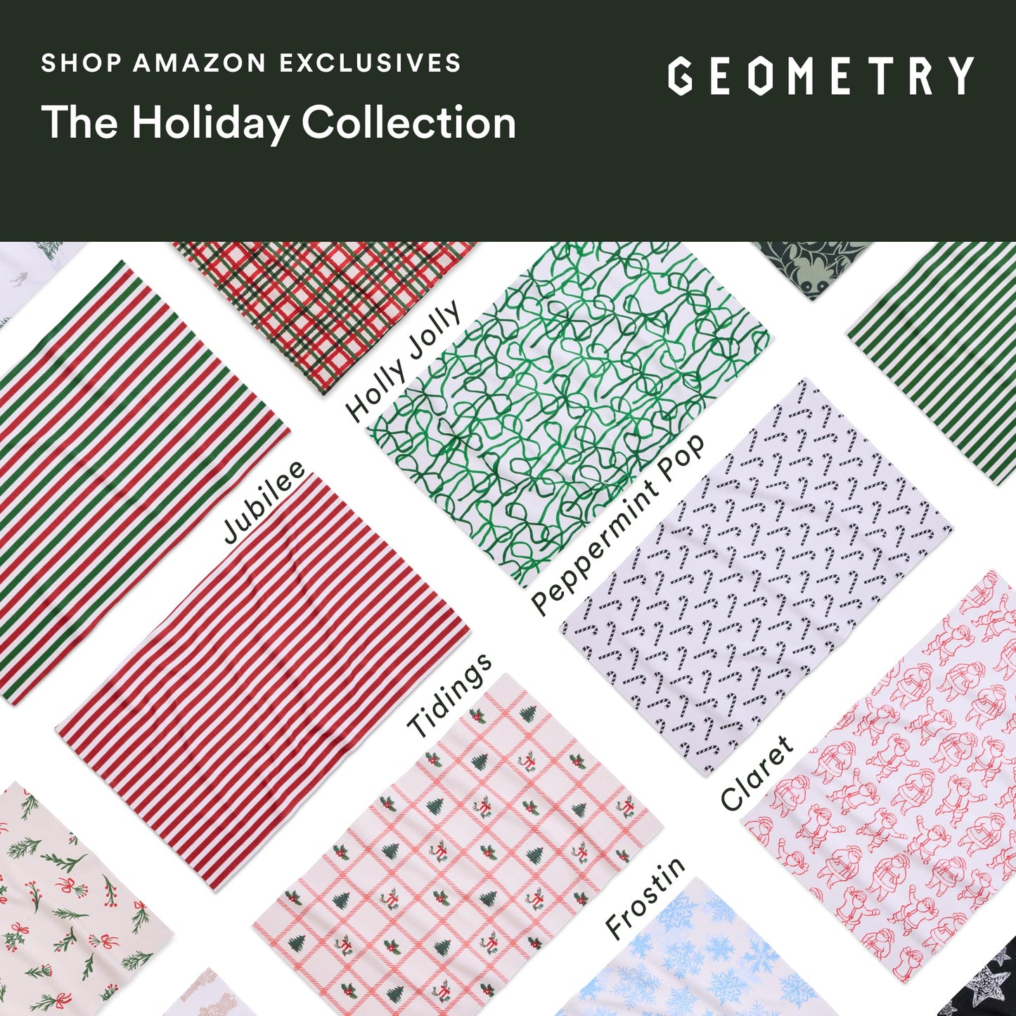 GEOMETRY Christmas Kitchen Towels - Quick Dry Microfiber Cloth Dish Towels for Kitchen Drying - Premium Quick Dry Towel - Winter Foliage