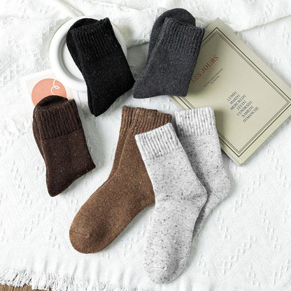 Pleneal Wool Socks for Women - 5 Pairs Womens Winter Wool Socks, Warm Winter Sock for Women Men Vintage Crew Sock Casual
