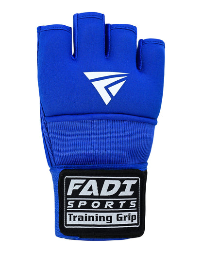 FADI Sports Unisex Gel Boxing Hand Wraps Inner Gloves – Quick Wraps with Wrist Support for MMA, Muay Thai, Kickboxing & Martial Arts Training (Blue, Large)
