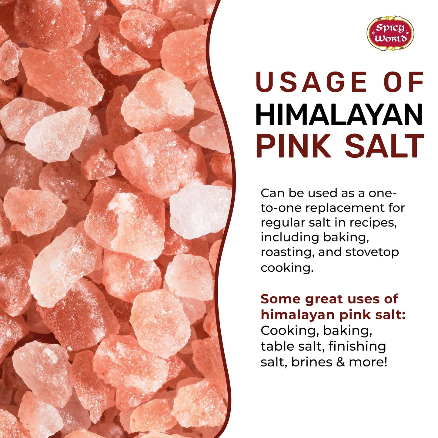 Himalayan Pink Salt Coarse Grain 7LB Jar - Pure & Natural | Mineral-Rich | Ideal for Grinder Refills, Cooking & Seasoning - By Spicy World