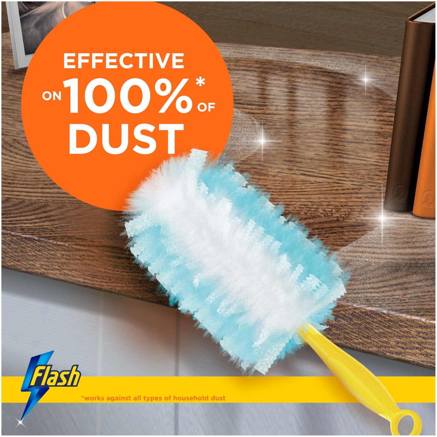 Flash Duster Dust Magnet Starter Kit (1 Handle + 13 Refills), Trap & Lock Away Dirt & Hair In No Time