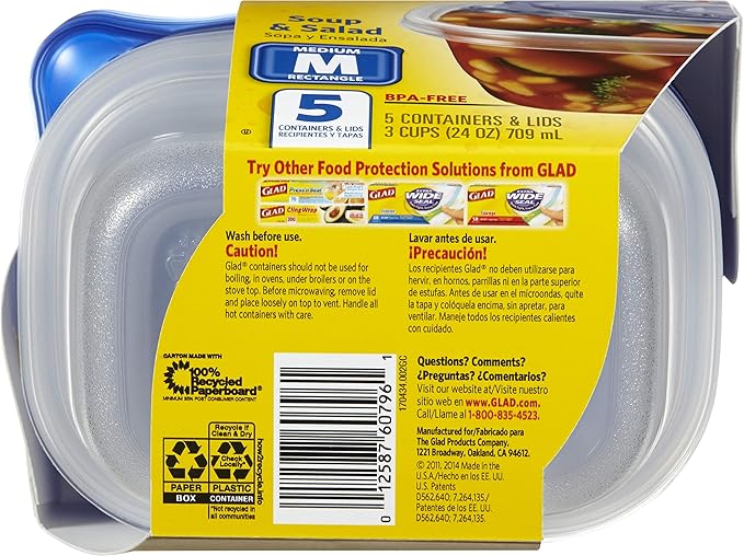 Glad GladWare Medium Rectangle Food Storage Containers