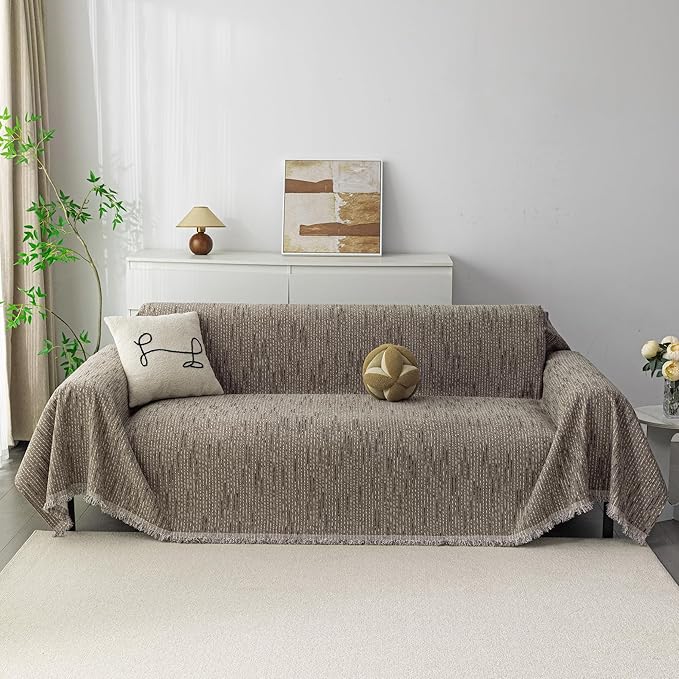 MYSKY HOME Couch Covers for 2 Cushion Couch Sectional Sofa, L Shape Sofa