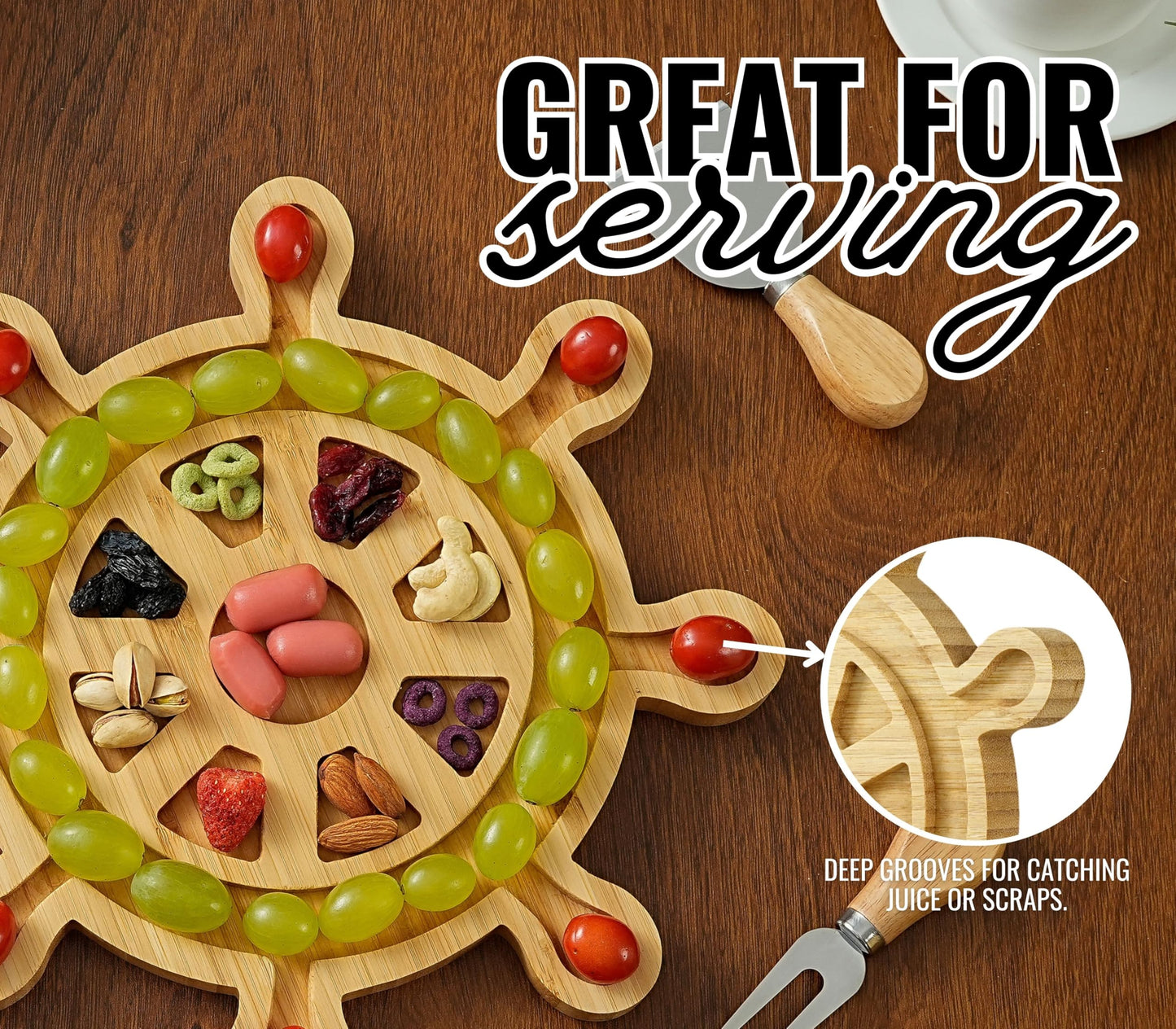 Boating Charcuterie Board, Boat Owner Gifts for Men/Women, 11.81 * 11.81 * 0.78 inches Cheeses Charcuterie Wood Cutting/Serving Board Set with 4 Matching Spreaders for Thanksgiving Christmas