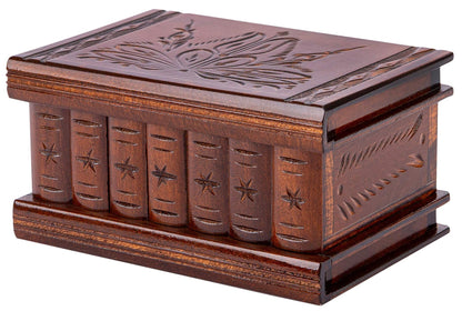 allboxesinoneplace Puzzle Box, Secret Wooden Puzzle Box with Hidden Compartments for Money, Gift Card, Escape Room