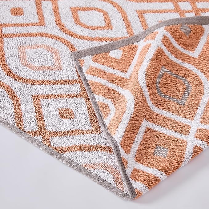 Modern Threads Oxford 6-Piece 100% Cotton Towel Set – Yarn Dyed Jacquard &
