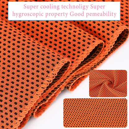 Honoson 20 Pcs Cooling Towels for Neck and Face, 47"x12" Sports Breathable Ice Towels Microfiber Chilly Sweat Rags with Portable Bottle for Gym Golf Athletes Yoga Workout Hot Weather (Orange)