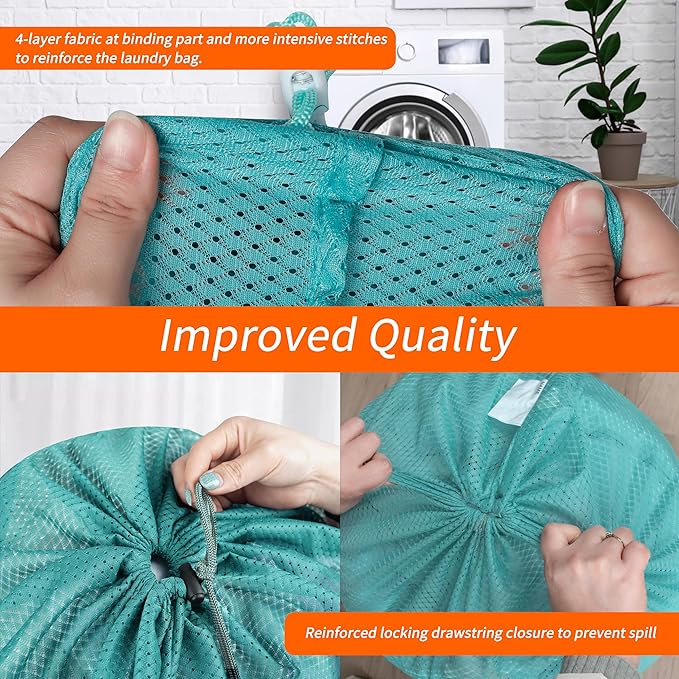 Polecasa Heavy Duty Diamond Large Mesh Laundry Bag