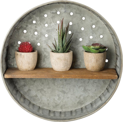 Primitives by Kathy 38024 Distressed Wall Shelf, Metal and Wood