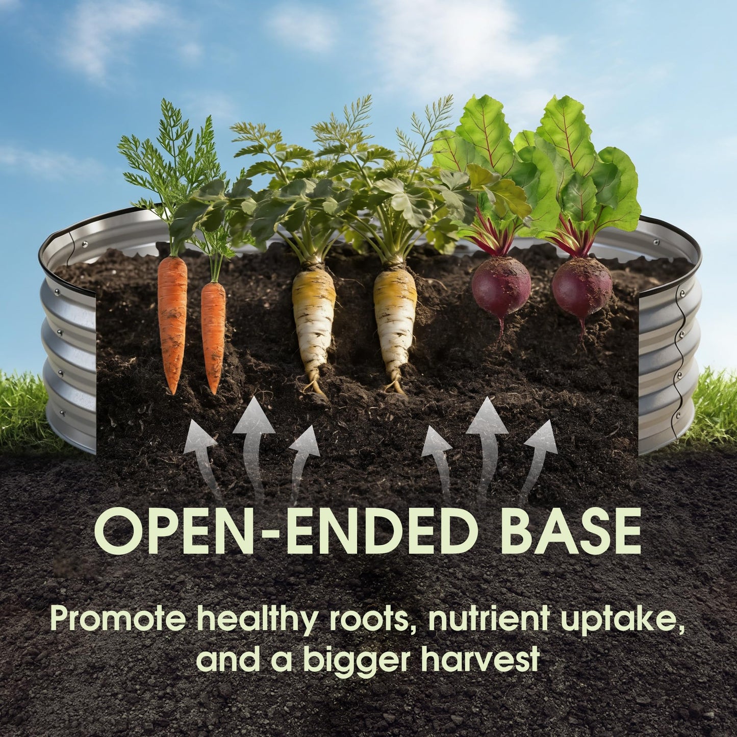 NEWBULIG 4x2x1ft Heavy-Duty Oval Galvanized Raised Garden Bed Outdoor, Metal Planter Box for Vegetables/Flowers/Herbs, Raised Flower Bed for Gardening, Open Bottom, Easy Assembly, Safe Edges