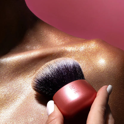 Real Techniques Foundation Makeup Blender, Kabuki Brush For Face or Body Makeup, Works With Liquid or Cream Foundation, No Handle, Blend & Buff Makeup, Dense Synthetic Bristles, 1 Count