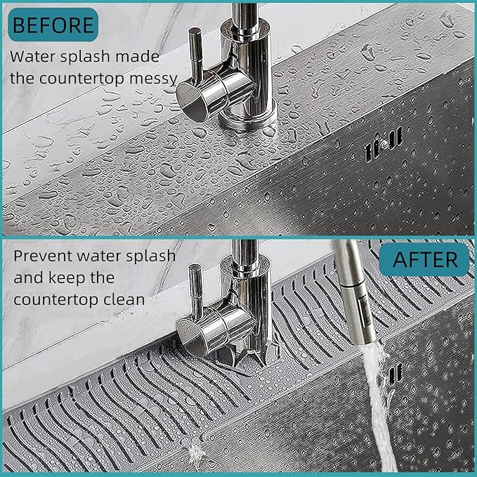 Large Size Kitchen Sink Splash Guard, Farmhouse Countertop