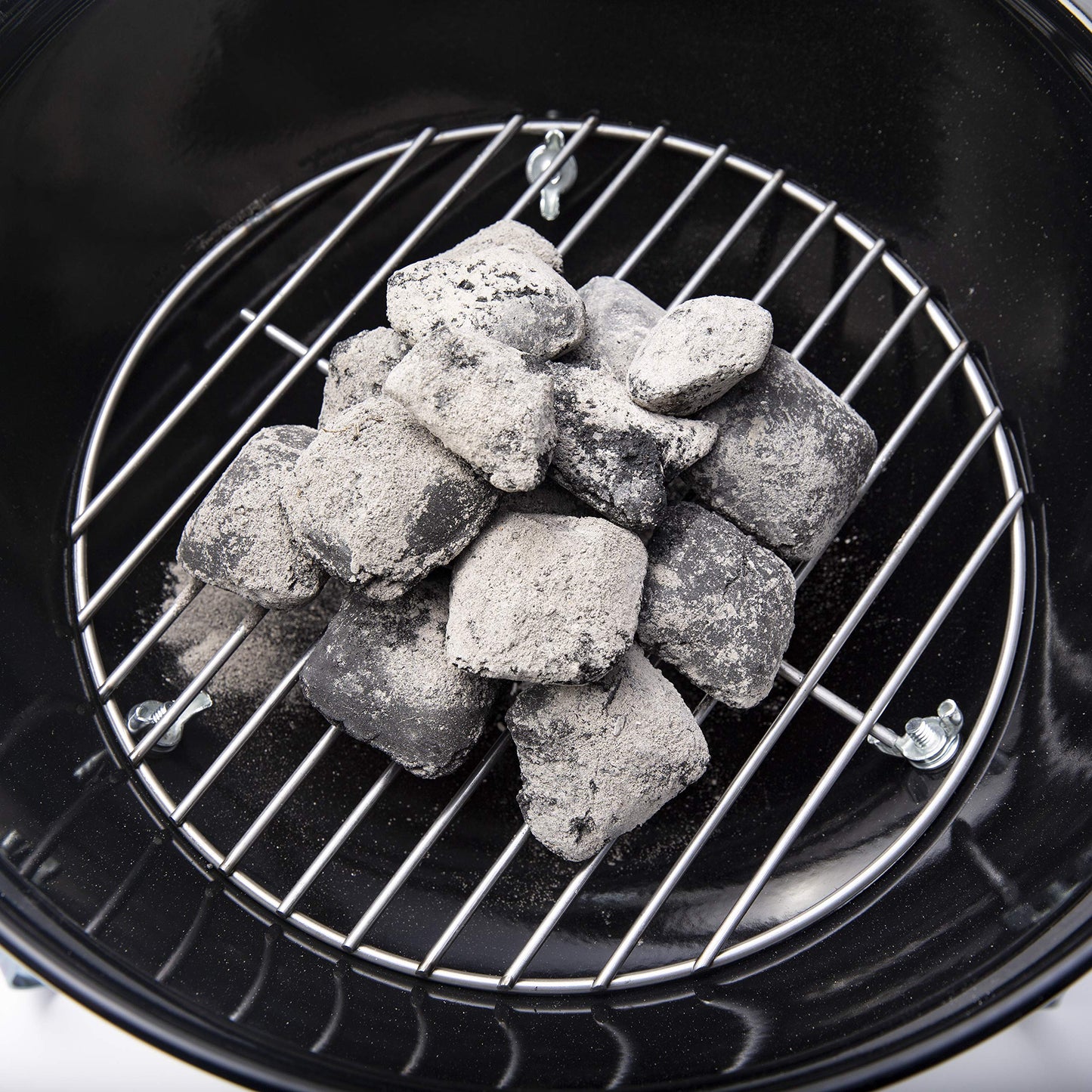 Weber Smokey Joe Premium Charcoal Barbecue/Portable Design, Porcelain-Enamelled Lid & Bowl, 37 cm Cooking Surface, Tuck-N-Carry Handle, Black