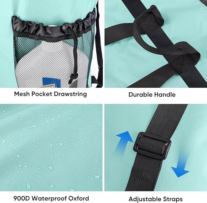 BALEINE 150L Laundry Bag Backpack, 900D Oxford Fabric Large Travel Laundry Bags