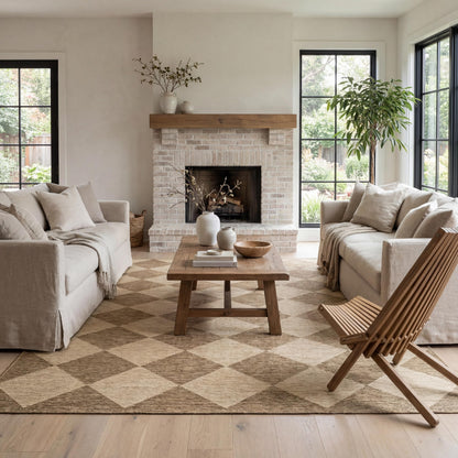 nuLOOM Outdoor Performance Collection Sabina Brown/Ivory, 9'6" x 12', Soft, High Traffic, Stain Resistant, Easy Clean, Durable Area Rug for Indoor/Outdoor Patio, Deck, Porch, Garden, Courtyard