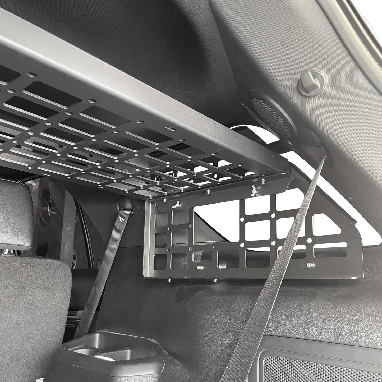 HIGH FLYING 2011-2019 for Ford Explorer Modular Storage Molle Panel System Trunk Shelf Interior Luggage Carrier Rack Trunk Organizer Aluminum (Panels+Shelf)