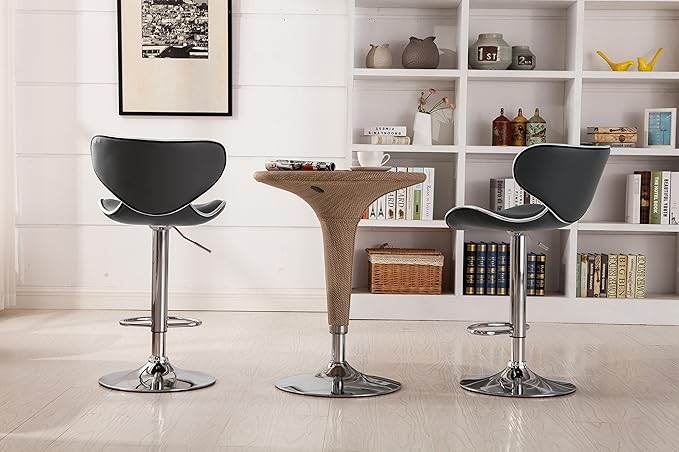 Roundhill Furniture Masaccio Cushioned Leatherette Upholstery Airlift Swivel