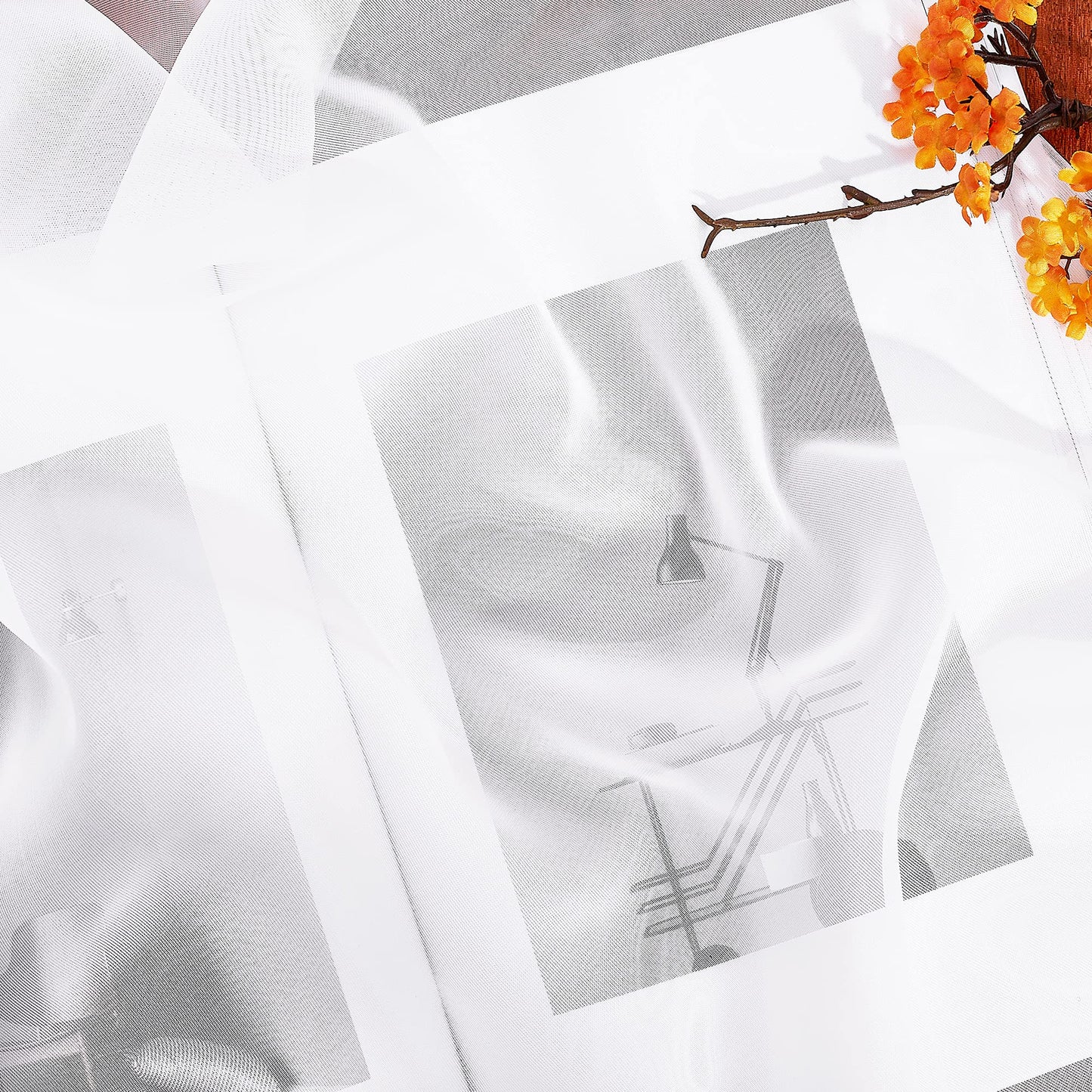 NICETOWN White Sheer Window Scarf 216 inch Extra Long 2 Panels, Soft Voile Textured Bed Canopy Scarf Curtains for Event Designs/Home Decor, 60 inches Wide,