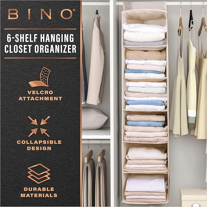 BINO 6-Shelf Sweater Closet Organizer