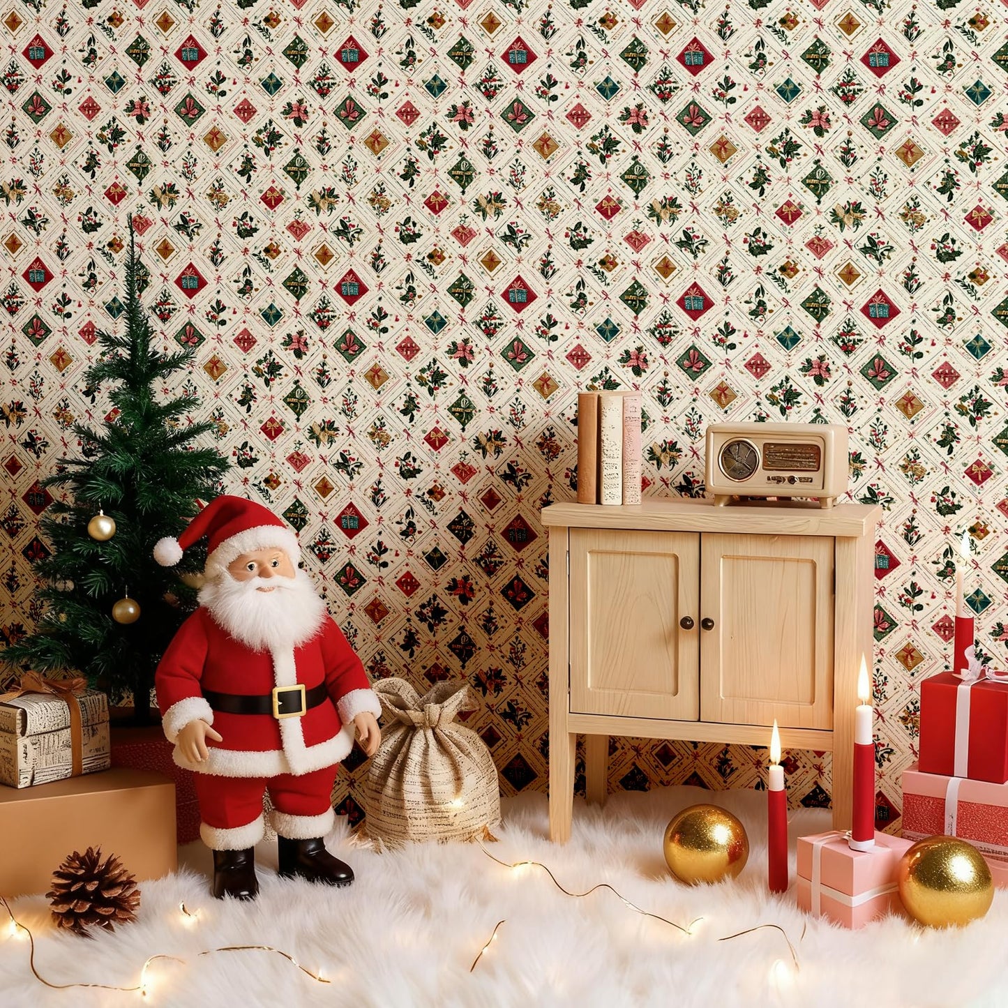 Kitico Peel and Stick Wallpaper – Self Adhesive Wall Paper for Walls, Waterproof Removable Contact Paper Roll for Everyday Home Décor & Christmas Gift Wrap Roll 17.3"x393"