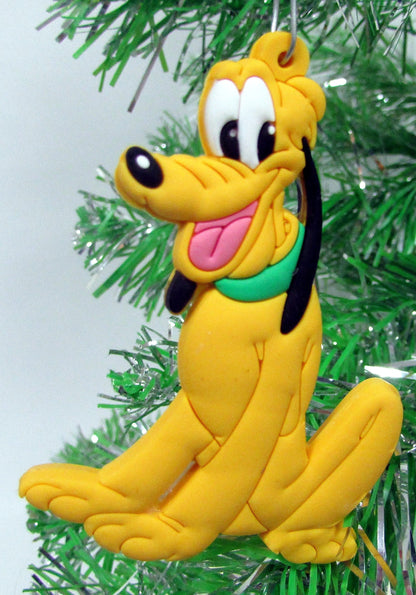 Mickey Mouse 6 Piece Ornament Set Featuring Mickey Mouse, Minnie Mouse, Donald Duck, Daisy Duck, Goofy and Pluto - Unique Shatterproof Plastic Design - Great for Kids