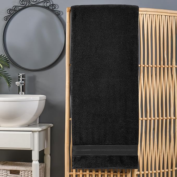 Elegant Comfort Three Line Popcorn Extra Large Luxury Bath Towel